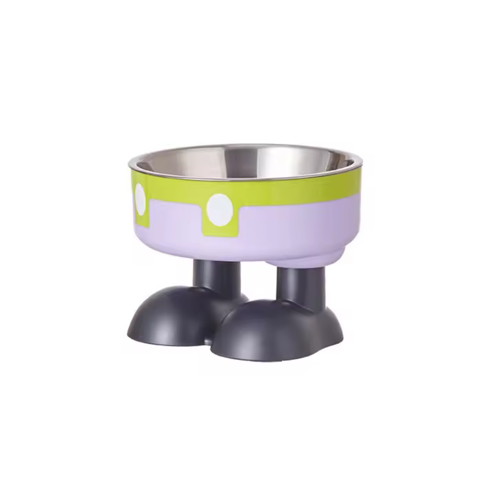 Cuenco antideslizante de acero inoxidable para mascotas, antivuelco con soporte, cuenco para gatos de pierna alta, plato de alimentación para mascotas de gran capacidad - 1