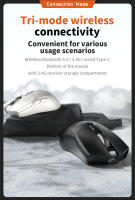 Darmoshark Ratón Inalámbrico de Juego N3 con Bluetooth y Sensor Óptico PAM3395 7 Teclas para PC Portátil 26000DPI Drive - details 6