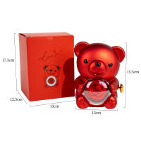 Regalo Creativo de Rosa – Oso de Rosa Giratorio 360° con Collar Colgante de Abrazo para Navidad y San Valentín - details 9