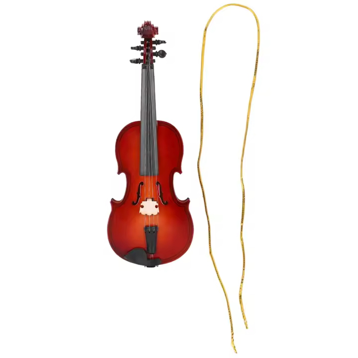 Modelo de violín en miniatura de madera, Mini instrumento Musical, adornos de escritorio, regalo, 14cm - 1