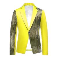 Blazer de lentejuelas con estilo para hombre, Chaqueta de traje ajustada, abrigo - details 20