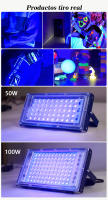Reflector de luz ultravioleta para exteriores, lámpara fluorescente de escenario con enchufe europeo para fiesta, 50W, 100W, CA 220V, 395nm, 400nm - details 3