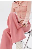 Primavera otoño mujer pantalones largos Casual pierna ancha cintura elástica Mujer Pantalones rectos de punto 2024 Pantalones deportivos pantalones sueltos - details 10