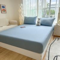 Sombrero de cama completamente envuelto, sábanas gruesas, algodón de lavado universal, juego de tres piezas, cuatro estaciones - details 5