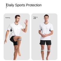 Rodillera de neopreno con soporte para la rótula, transpirable, amortiguadora de impactos, correa ajustable para el tendón rotuliano. - details 2