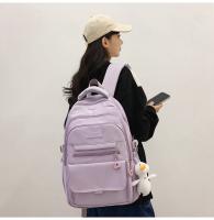 Bolso escolar de diseño para estudiantes de secundaria femenino, mochila de estilo universitario para estudiantes de secundaria, mochila versátil simple para estudiantes universitarios de color sólido - details 9