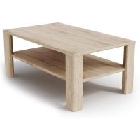 Mesa de sofá con estante, mesa de centro, mesa central, madera ecológica, diseño moderno, medidas: 100 x 60 cm - details 7