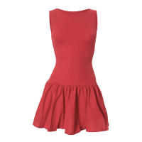 Y24DS283 Ropa de Mujer Vestido de Verano Nuevo Color Sólido Sin Mangas con Parches - details 35