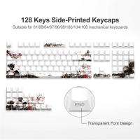 XVX Plum Blossom PBT Impresión lateral que brilla a través de teclas personalizadas 75 por ciento de tinte Sub/doble disparo Juego de teclas de perfil de cereza - details 3