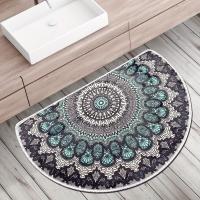 Alfombra Interior Semicircular Boho Absorbente y Antideslizante para Dormitorio - details 3