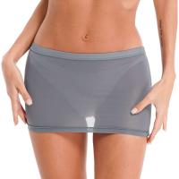 Minifalda BO elástica de tubo transparente para mujer, transparente, con lazo en la cadera, sexy, adecuada para discotecas - details 1