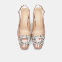 Sandalias de Tacón Alto Informales para Mujer Comodidad con Estilo, Boca Profunda, Correa Trasera, Punta Cuadrada - details 5