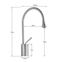 Grifo de lavabo de baño nórdico cromado, Palanca única, caño 360, mezclador de agua fría y caliente de latón Moder, grifo de fregadero para cocina - details 1