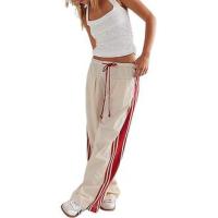 Primavera/Verano nuevos pantalones casuales elegantes sueltos de estilo deportivo de pierna recta con rayas laterales para mujer - details 2