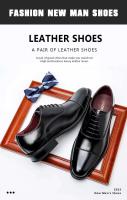 Zapatos de vestir de lujo para hombre, de cuero genuino italiano clásico Oxford de oficina - details 7