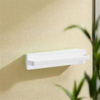 Toallero duradero sin rastro montado en la pared, estante de plástico sin perforaciones para zapatos, escurridor de almacenamiento multifuncional blanco detrás de la puerta - details 10