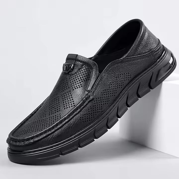 Zapatos Casuales de Mocasín para Hombres Suela Transpirable de Verano, Versátil, Piel de Oveja, Formal - 1