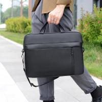 Bolso de mano para hombre de 15,6 pulgadas, bolso para ordenador portátil, viaje de negocios al aire libre, bolso organizador de ordenador portátil de gran capacidad negro - details 5