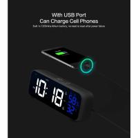 Reloj Despertador Digital LED con Control de Voz Temperatura y Humedad en Pantalla - details 5