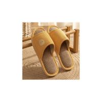 Zapatillas de lino antideslizantes para hombre y mujer, zapatos transpirables, planos de cáñamo de algodón cómodos, informales, para el hogar y el dormitorio - details 11
