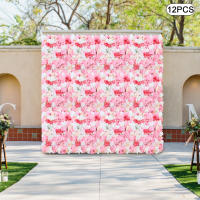 Paneles de flores artificiales para pared, decoración de fondo de boda, rosa, 40x60 Cm, 12 piezas - details 0