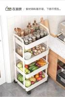 Carrito De Alimentos Para Bebé Con Estante Multicapa Para Cocina Dormitorio Baño Almacenamiento Móvil De Snacks Y Suministros - details 7