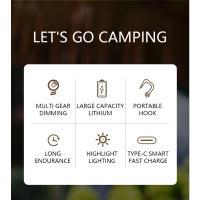 Linterna de iluminación gran angular, lámpara ambiental para acampar, admite carga de TYPE-C - details 1