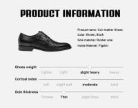 Cuero genuino formal de alta calidad para hombres, doble moda con zapatos casuales, moda masculina, fiesta, zapatos de negocios - details 13