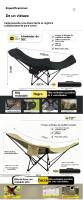 Silla reclinable jardin terraza camping plegable multifunción al aire libre playa Portátil - details 3
