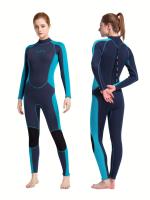 Traje de neopreno completo para mujer, con cremallera, manga larga y pierna, de secado rápido y transpirable para deportes - details 7