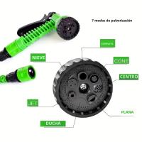 Manguera de Jardín Extensible, drenaje Flexible con Boquilla de 7 Funciones - details 1