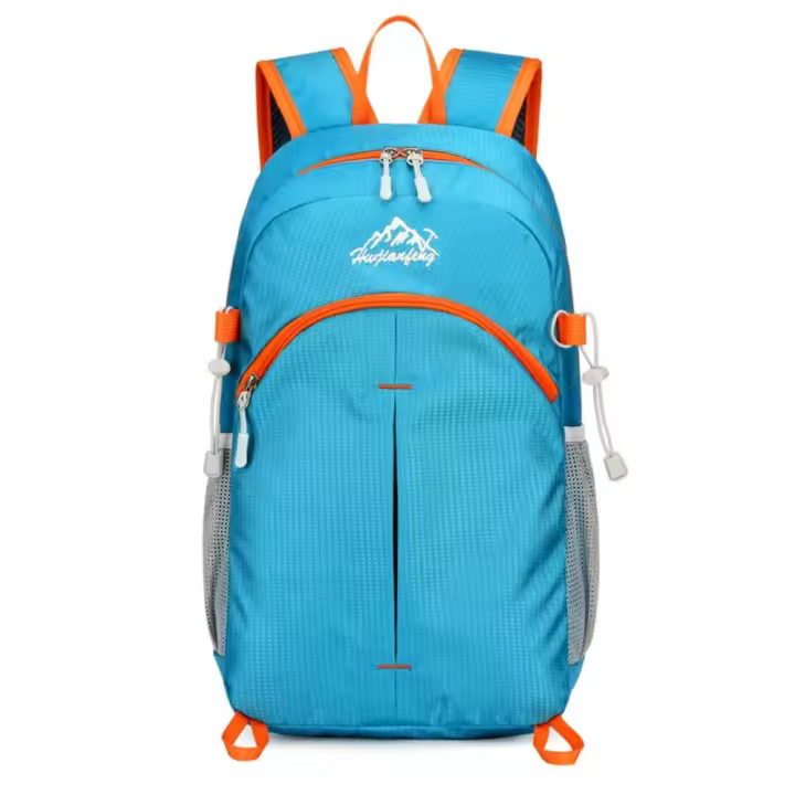 Mochila plegable de gran capacidad con cremallera, bolsa de montaña para exteriores, bolsas de almacenamiento de viaje impermeables, bolsa de nailon ligera para deportes - 1