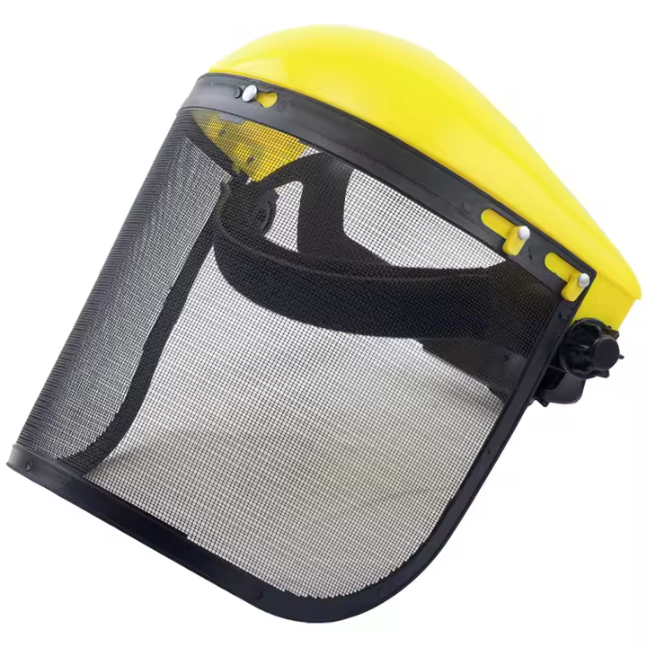 Máscara de seguridad con visera de malla para motosierra, podadora de poste, máscara protectora, protección facial, deportes, 1 piezas - 1