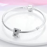 LAZA-abalorio de plata de ley 925 con 26 letras del alfabeto, abalorio de A-Z con nombre, compatible con Pulsera Original, collar, colgante, regalo de joyería - details 104
