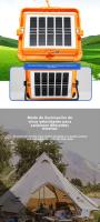 Diseño de 16 paneles de 21,5 cm x 17,5 cm 5000W Foco LED Recargable, Luz de Trabajo Portátil USB de 5 Modos, Banco de Energía, Luz de Trabajo LED Solar Impermeable para Exteriores para Acampar, Jardín, Pesca, Garaje, Emergencia - details 5