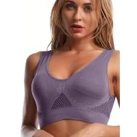 Sujetador deportivo con almohadillas incorporadas, transpirable, alta elasticidad, sin aros, perfecto para yoga, fitness, correr - details 22