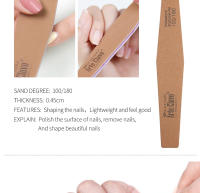 Arte Clavo-limas de uñas profesionales de doble cara, papel de lija lavable, pulidor de manicura, herramienta de Arte de uñas, 100/180, 3 unidades por lote - details 6