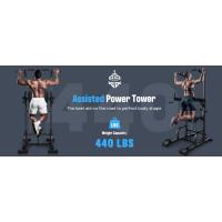 Sportsroyals Power Tower Pull Up Dip Station Entrenador asistente Gimnasio multifunción en casa Entrenamiento de fuerza Equipo Fiess 440LBS - details 0