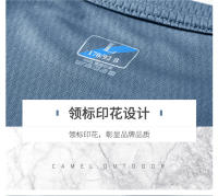 Verano de los hombres de hielo fresco tejido de manga corta tops fitness deportes transpirable fresco camiseta - details 23