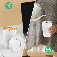 Taza de Café Roja de 380mL Termo de Acero Inoxidable 304 Portátil Antibacteriano para Coche - details 17