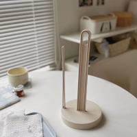 Soporte Vertical de plástico multiusos para servilletas, soporte para papel de cocina Simple blanco, toallero de tejido independiente para Hotel, 2 uds. - details 2