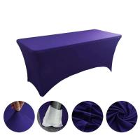 Manteles de Lycra de 6 pies, cubiertas de mesa de cumpleaños de hotel de boda de alta elasticidad para plegables de 4 pies, 5 pies, 6 pies y 8 pies - details 24