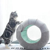 Cama de Gato de concha para interiores, juguetes de gato, Bola de fieltro interactiva, cueva de gato suave, túnel plegable multifunción para mascotas, tubo de juguete divertido - details 1