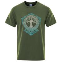 Yggdrasil Camiseta con Diseño de Árbol del Mundo para Hombre, Camisa con Patrón Estampado, Mitología Nórdica, Odin Aesir, Prenda de Marca de Moda, Verano, 2022 - details 8