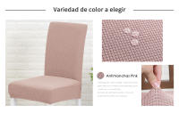 Funda de silla de comedor repelente al agua 4/6 Piezas Funda De Silla De Jacquard Para Comedor - details 4