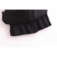 - Otoño nuevo vestido de fiesta corto elegante de moda femenina informal sin mangas con lazo para mujer - details 8