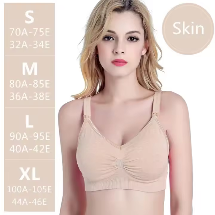 Sujetador de lactancia de algodón para mujeres embarazadas, ropa interior de embarazo, talla grande - 1