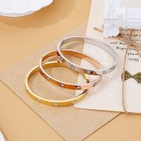 Fashion Round Cubic Zirconia Bracelets For Women Men Gold Silver Color Metal Classic Bracelet Party Daily Jewelry - details 0