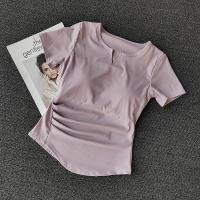 Camiseta Deportiva de Manga Corta Camiseta de Entrenamiento Ajustada con Almohadillas - details 4