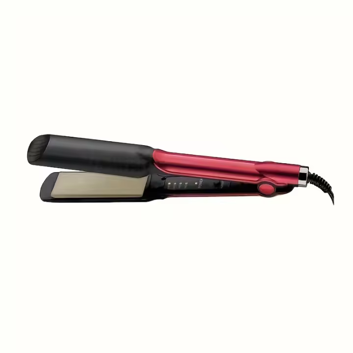 Plancha de pelo con ajuste de temperatura de cuatro velocidades, cerámica turmalina iónica, panel ancho, herramienta de peinado - 1
